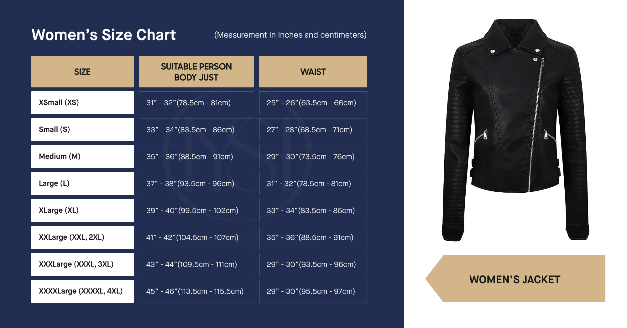 Women Size Chart For Nyoshopping