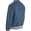 Blue Leather Varsity Jacket
