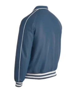 Blue Leather Varsity Jacket