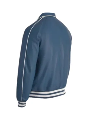 Blue Leather Varsity Jacket