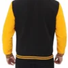 Men Black and Yellow Baseball Jacket