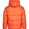 Men Orange Hooded Puffer Jacket
