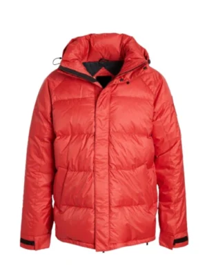 Men Red Puffer Jacket
