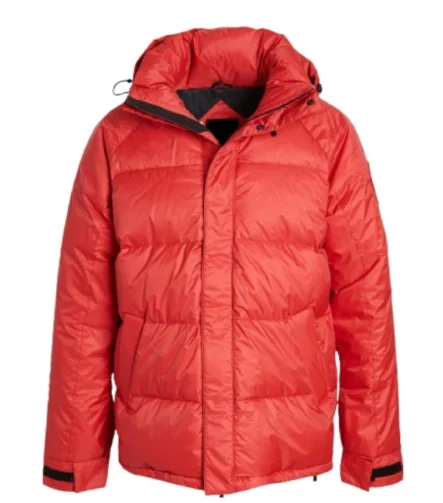 Men Red Puffer Jacket
