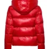 Women Red Puffer Jacket