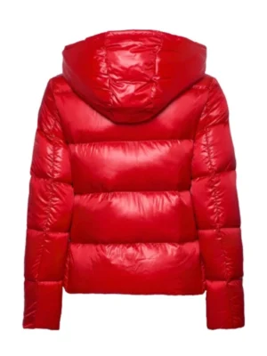 Women Red Puffer Jacket