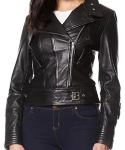 NYC Fashion Show Alessandra Ambrosio Black Leather