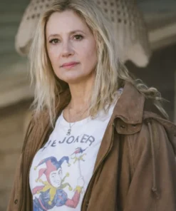 Signing Tony Raymond Mira Sorvino Brown Jacket