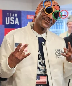 Team USA 2026 Snoop Dogg White Bomber Jacket