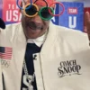 Team USA 2026 Snoop White Bomber Satin Jacket