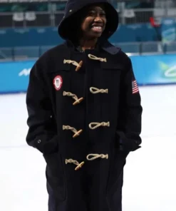 Winter Olympics 2026 Erin Jackson Polo Ralph Lauren Team USA Flagbearer Toggle Coat Navy Blue