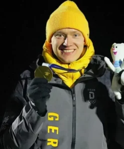 Winter Olympics 2026 Opening Grey Hooded Jacket