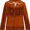 Aya Cash Brown Fringe Jacket B