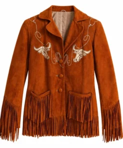 Aya Cash Brown Fringe Jacket F