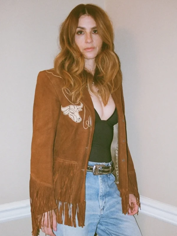 Aya Cash Brown Fringe Jacket R 1