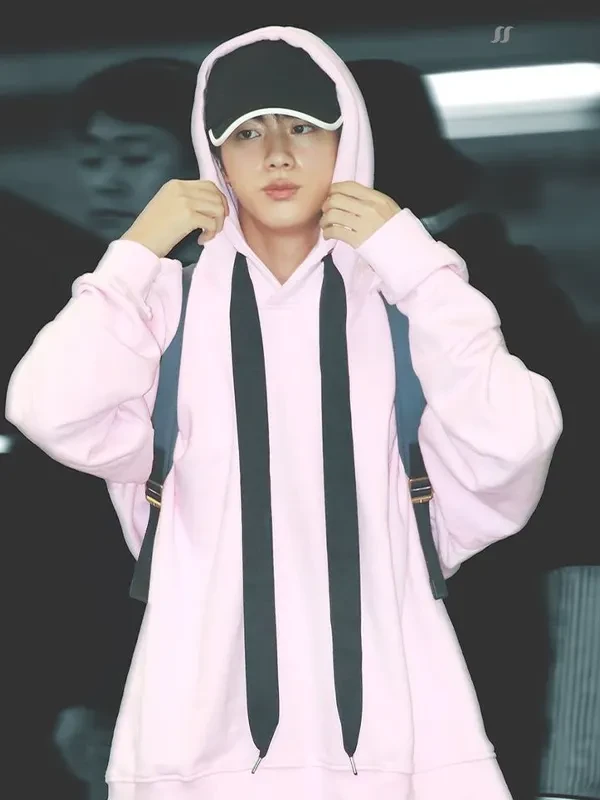 BTS Jin Pink Pullover Unisex Hoodie
