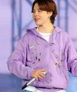 BTS Singer Cherish Purple Bomber Hoodie