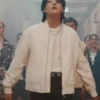 Dreamers FIFA World Cup 2022 JungKook White Bomber Jacket