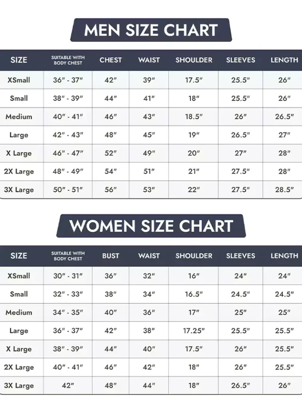 Jackethub sizechart