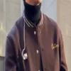 Jimin BTS Wool Brown VarsityJacket