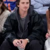 Knicks Playoff Courtside Date Timoth e Chalamet Jacket