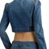Madrid Naomi Campbell Blue Cropped Jacket B