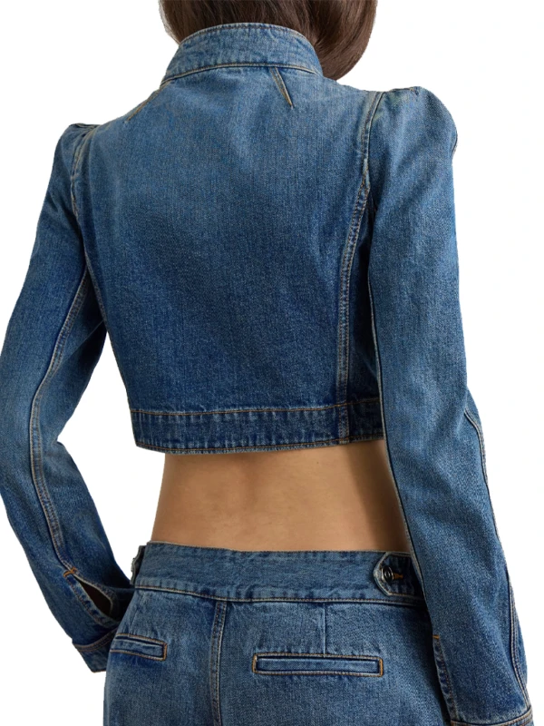 Madrid Naomi Campbell Blue Cropped Jacket B