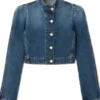 Madrid Naomi Campbell Blue Cropped Jacket F2