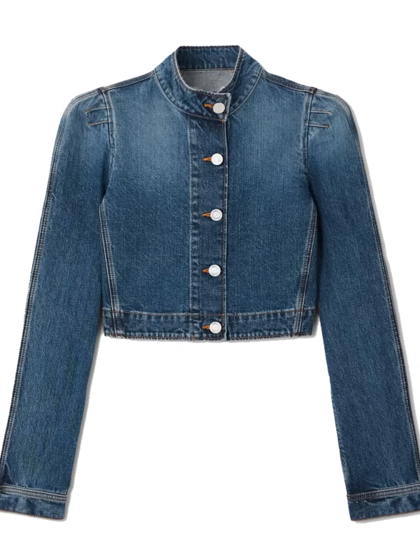 Madrid Naomi Campbell Blue Cropped Jacket F2