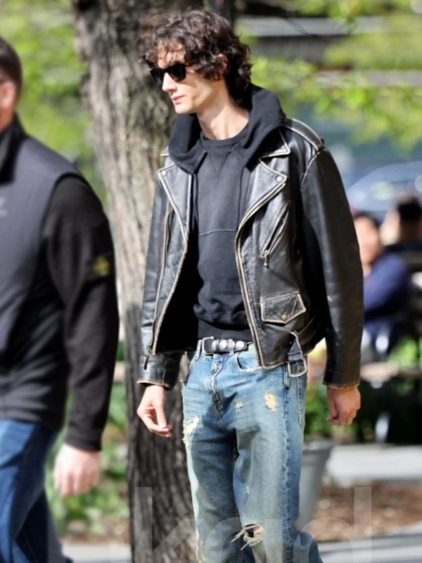 NYC 2026 Sombr Black Moto Jacket First