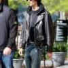 NYC 2026 Sombr Black Moto Jacket Second
