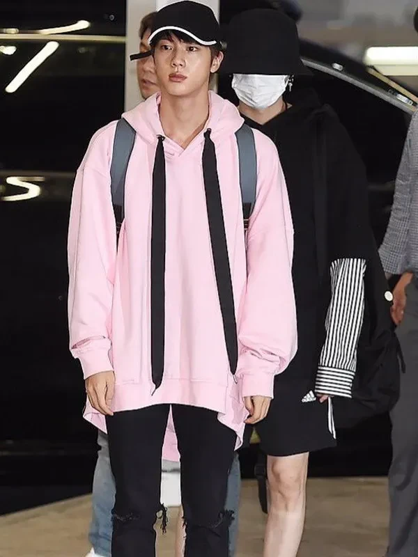 Unisex BTS Jin Pink Pullover Unisex Hoodie