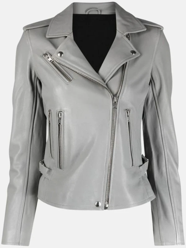Ashley Biker Grey Leather Jacket Womens 8ec0e0d8 8b8f 4d8a b5fd 349e653a1b69