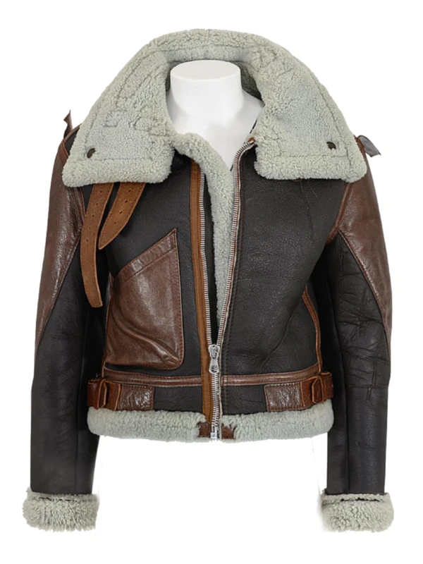 B3 Shearling Katie Mc Grath Leather Jacket F