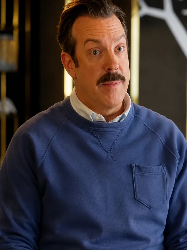 Jason Sudeikis Ted Lasso Season 04 Blue Sweatshirt