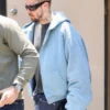 Justin Bieber West Hollywood Sherpa Blue Jacket
