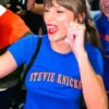 Taylor Swift 2026 NBA Finals Knicks Blue Shirt