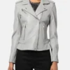 ashley biker grey leather jacket women 090d0d17 15fb 421c 8d79 660eea046dc6