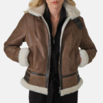 aviator brown jacket womens