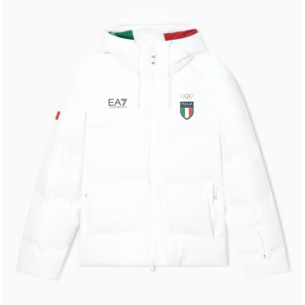 Winter Olympics 2026 Team Italy EA7 Emporio Armani Ski Puffer Jacket
